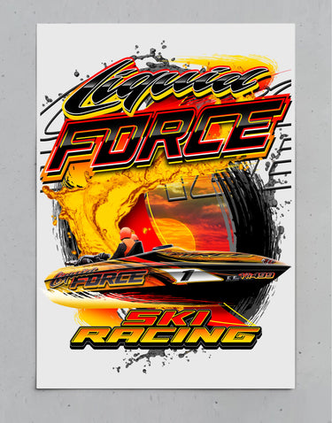 Liquid Force Ski Racing Poster